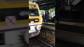 Local Train speed for Mumbaikar&rsquo;s Lifeline watch early Morning visual #train #travel #station #road