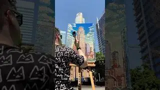 #ad WAIT FOR IT 😱 I painted the U.S. Bank Tower in pop art🎨 What do you think of the final result?