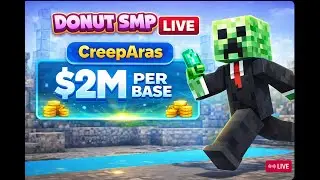 Donut SMP LIVE / Gambling / 2m per Base / Crazy E-Chest Loot / Doing Auction / JOIN UP / IGN: CreepA