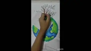poster of World Earth Day environment awareness for school project# dhak dhak song