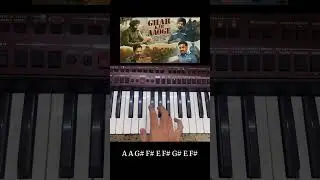Ghar Kab Aaoge Instrumental Piano Tutorial | Border 2 #music #piano #bollywood #keyboard