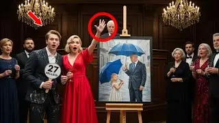 They Mocked the Single Dad at the Auction — Until the Woman in Red Bid $50M for His Painting