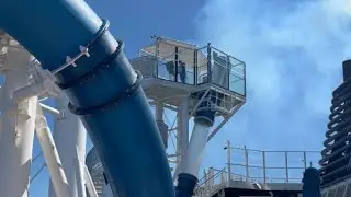 Mom weirdly gets stuck in a water slide on a cruise ship || WooGlobe