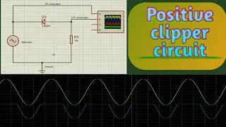 Built Positive Clipper circuit using proteus 8 application.