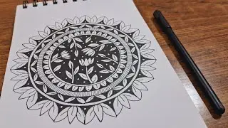 Mandala Art / Simple Mandala Drawing / Stress relief Art Activities