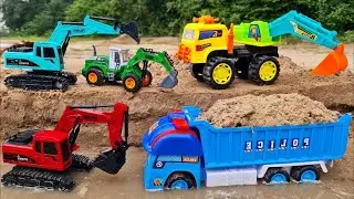 Double😱 TATA Container Evergreen DHL Accident Mud Pond Water Pulling Double JCB Power Crane ? CS Toy