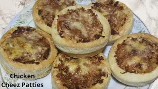 Chicken Cheez Patties with  homemade puff pastry Dough recipe by cooking with me very easy recipe.