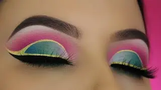 Colorful Graphic Liner Cut Crease Tutorial