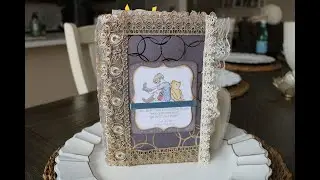 Winnie Pooh Beginner Junk Journal Tutorial/ASMR/No talking/Cozy Crafting