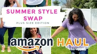 She Bought Me What?! || PLUS SIZE FASHION || Amazon Haul+Try On || Youtuber Swap Styles Challenge
