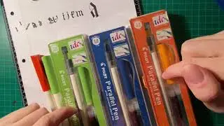 Pilot Parallel Pen 4 Packs Review #calligraphy #broadnib #pilotparallelpen