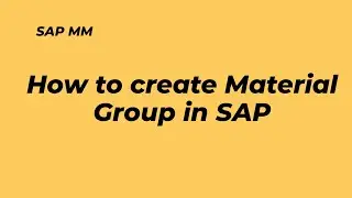 SAP MM | How to create material group in sap mm | Tcode OMSF | #Sapislive #S9