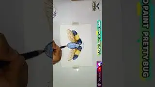 Realistic Paint 🎨 Pretty Bug 🐛 using water color pencil ✏️