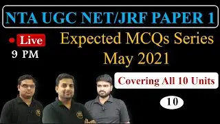 Data Interpretation - May 2021 | Expected Questions | NTA UGC NET | Paper 1 | Live Session - 10