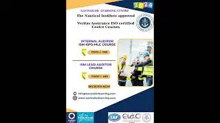 Virtual -Audits Course ISM, ISPS ,MLC. Maritime Auditor-ISO 9001/14001/45001 ISM Lead Auditor