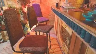 Vintage Barstool Reupholstery (REPOST) Recovering 1965 Barstools For Junk Tiki Bar