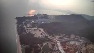 MJX B2W Red GPS Drone Fly 200 meters over Beautiful Shenzhen Beach