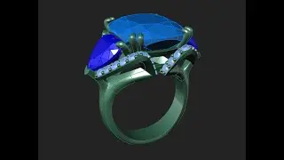 Three stone ring with Grasshopper Gold and Sub-D for Rhino8 : 2/3