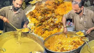People are Crazy for HALEEM BIRYANI |  Haleem Biryani at Pan Mandi Food Street. Karachi Street Food