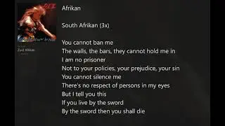 Zuid Afrikan (with Lyrics) REZ Band/Between Heaven 'N Hell