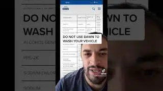 NEVER USE DAWN DISH SOAP TO WASH YOUR VEHICLE! EVER!!!