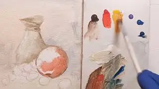 Como pintar bodeg&oacute;n en acr&iacute;lico, como pintar frutas bodeg&oacute;n peque&ntilde;o formato, frutas anibal creator