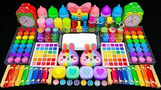 🌈 RAINBOW Slime 🌈 Mixing random things into Glossy Slime I Relax with videos 🌠  #24