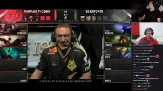 LS and Nemesis commentate FPX vs G2 - Game 3 - Finals, Worlds 2019