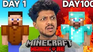 Minecraft Hardcore 100 Days 😱 | One Mistake = World Gone (Kannada) @Redparasite 
