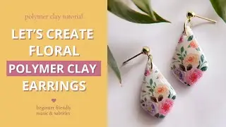 Super easy polymer clay earrings | transfer paper technique #polymerclay #diyearrings