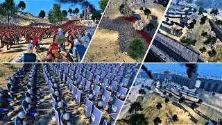 Full Scale Cinematic War Medieval Army vs Ancient Greece Army Tower Defence UEBS Gameplay
