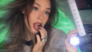 [ASMR] chaotic & nonsensical experiments on you (measuring, spit painting, lights)