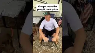 When you see another young RV couple pull up to the campground #fulltimerv #rvlifestyle #rv