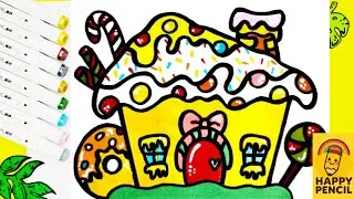 How to Draw a Candy House 🍬🏠 | Easy Drawing for Kids