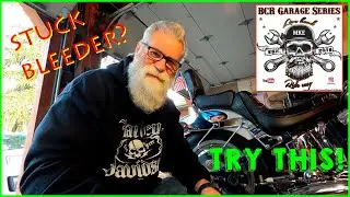 Remove STUCK & STRIPPED Softail brake bleeder screw!