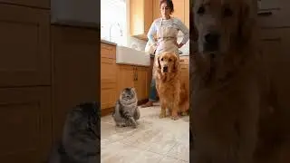 Cat Snitches on Dog After Kitchen Flour Disaster Caught #pets #funny #animals