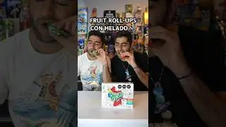 Combinando Fruit Roll con Helado 🤯🔊 #sisomosgemelos #asmr #fruitrollup #tendencia #crunchy #helado