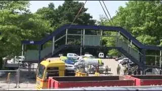 Afbraak loopbrug Bussum Zuid
