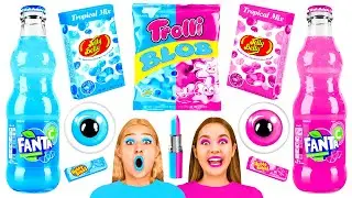 Розовая Еда vs Голубая Еда Челлендж | Съедобная Битва от Funny Funny