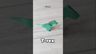 PAPER T-REX ORIGAMII TUTORIAL|HOW MAKE DINOSAUR ORIGAMI|JURASSIC WORLD REBIRTH|DINOSAUR EASY CRAFT