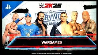 WWE 2K25 WarGames Match | Lesnar, Cena & Drew vs Rock, Cody & Gunther (PS5)