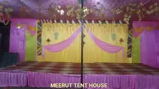 Mehndi Function Beautiful Tent and Decoration Best DJ Setup By Meerut Tent House Best Tent Service 
