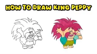 How to Draw King Peppy from Pop Trolls &ndash; Colorful Character Art Tutorial