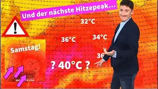 Morgen 40&nbsp;&deg;C? Die Sahara-Hitze knallt voll rein! Hitzepeak auf Hitzepeak! Im Norden angenehmer.