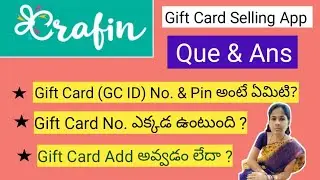 Gift Card  Selling App || Crafin App || Questions & Answers 