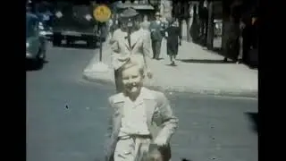 1947 Montreal, Quebec, Canada Cruise, Cemetery, 8mm vintage film, stock footage $501b