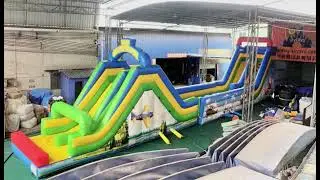 Inflatable interactive sports game giant slide for kids and adults