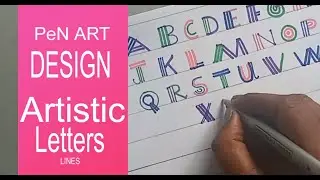 How to draw free hand letters artistically/Typography visual element of design.