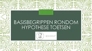 @Meneerkaat VWO 6 wisA Hypothese toetsen basis terminologie