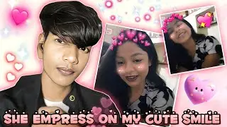 she empressed on my cute smile ||strange boy Omegle